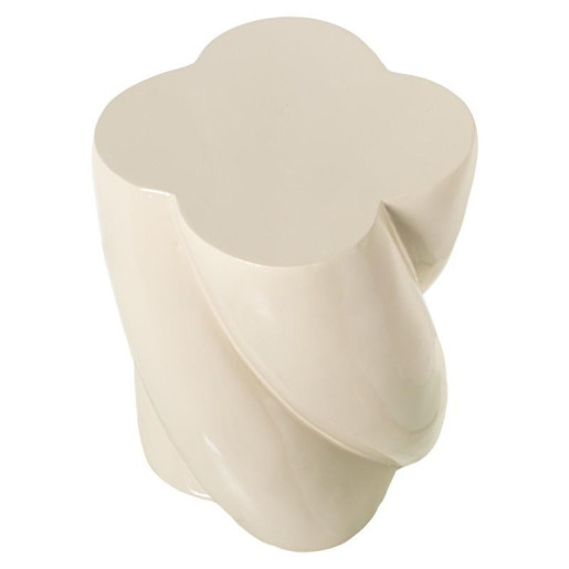 Mesa auxiliar crema brillo