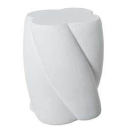 Mesa auxiliar blanco acabado cemento