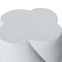 Mesa auxiliar blanco acabado cemento