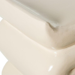 Mesa auxiliar crema brillo