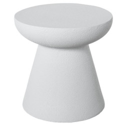 Mesa auxiliar blanco acabado cemento
