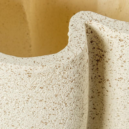 Jarron brillo acabado cemento