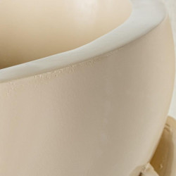 Macetero crema brillo