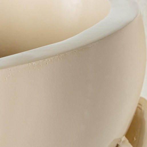 Macetero crema brillo