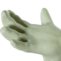 Macetero blanco brillo