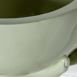 Macetero blanco brillo