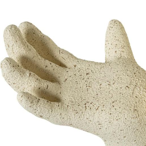 Macetero crema acabado cemento