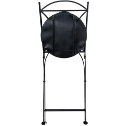 Set mesa y 2 sillas  negro y piedra