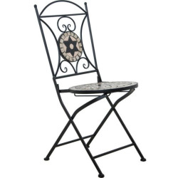 Set mesa y 2 sillas  negro y piedra