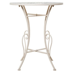 Set mesa y 2 sillas crema y piedra