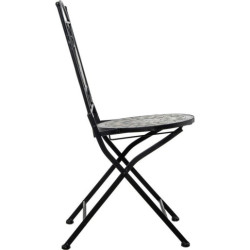 Set mesa y 2 sillas negro, verde y piedra