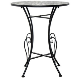 Set mesa y 2 sillas negro, verde y piedra