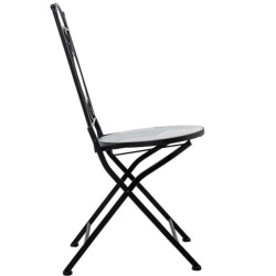 Set mesa y 2 sillas negro, azul y blanco