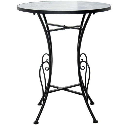 Set mesa y 2 sillas negro, azul y blanco