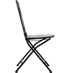 Set mesa y 2 sillas  negro, azul y amarillo