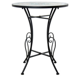 Set mesa y 2 sillas  negro, azul y amarillo