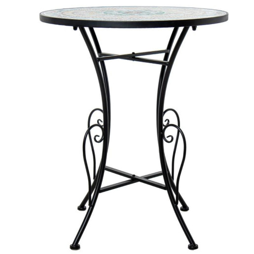 Set mesa y 2 sillas  negro, azul y amarillo