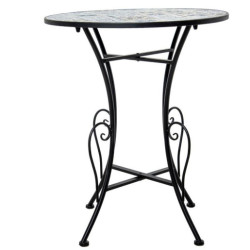 Set mesa y 2 sillas negro, azul y blanco