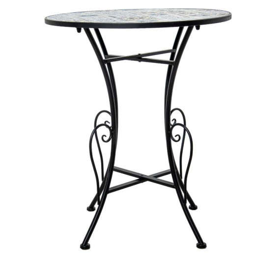 Set mesa y 2 sillas negro, azul y blanco