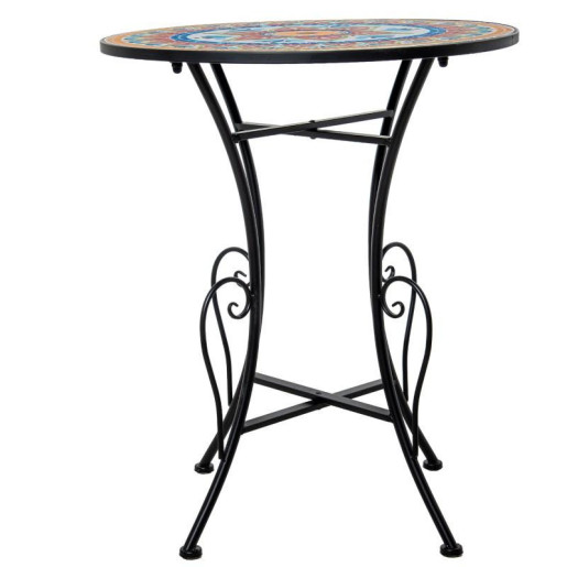 Set mesa y 2 sillas negro, amarillo, azul y blanco