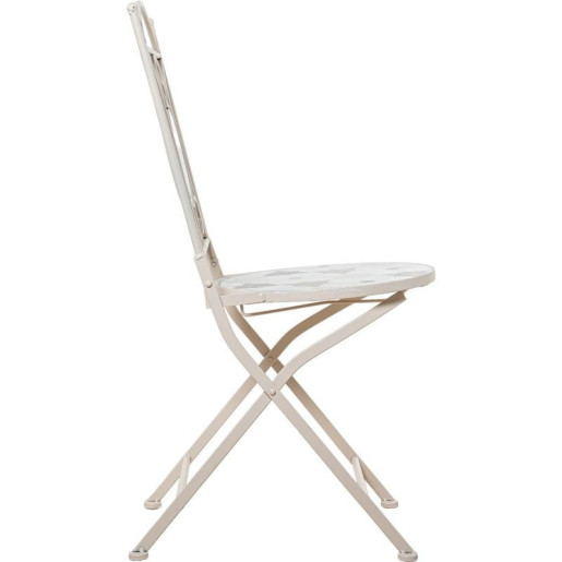 Set mesa y 2 sillas blanco, marron y negro