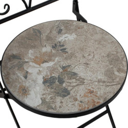 Set mesa y 2 sillas negro, gris y blanco