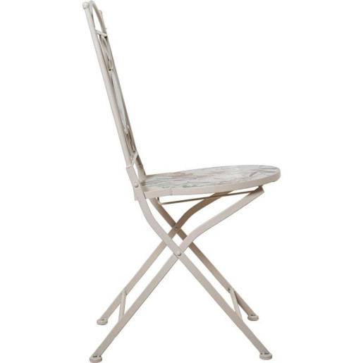 Set mesa y 2 sillas blanco, crema y verde