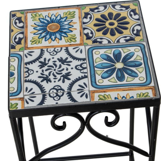 Set 3 pedestales negro, azul y amarillo