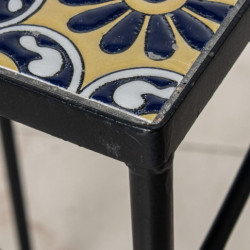 Set 3 pedestales negro, azul y amarillo