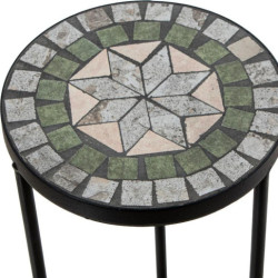 Set 3 pedestales , verde y piedranegro