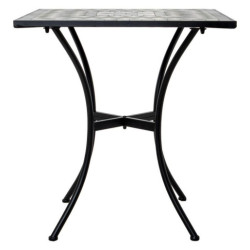 Set mesa y 4 sillas negro, verde y piedra