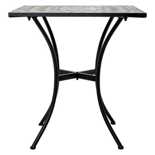 Set mesa y 4 sillas negro, verde y piedra