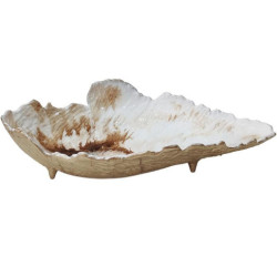 Centro mesa dorado y blanco