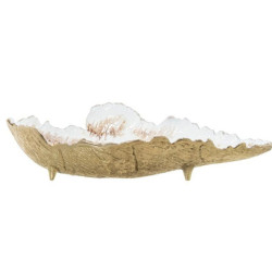 Centro mesa dorado y blanco