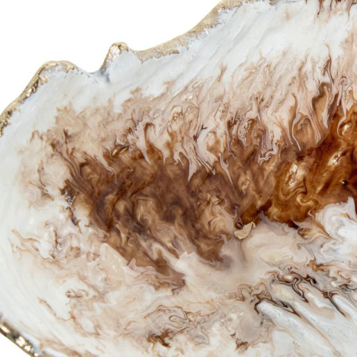 Centro mesa dorado y blanco