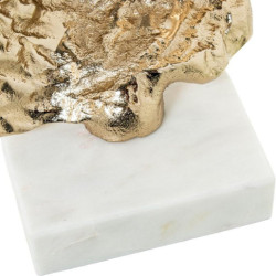 Escultura dorado y blanco