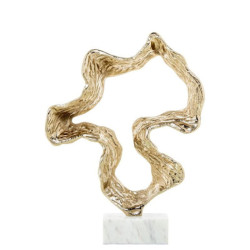 Escultura dorado y blanco