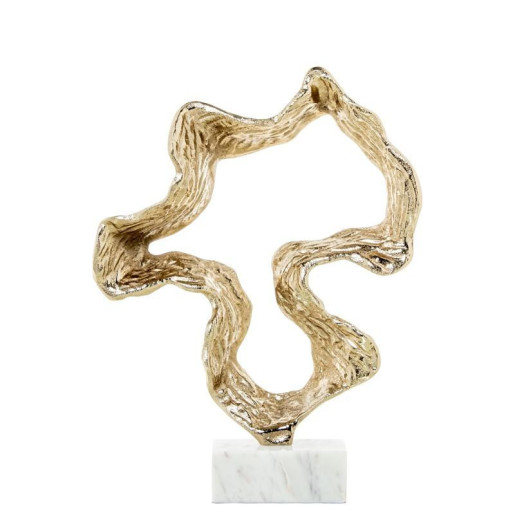 Escultura dorado y blanco