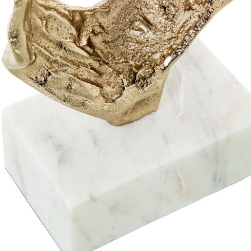 Escultura dorado y blanco