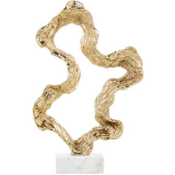 Escultura dorado y blanco