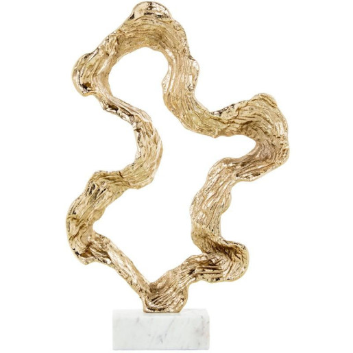 Escultura dorado y blanco