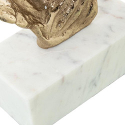Escultura dorado y blanco