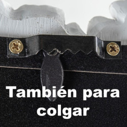 Portafotos mesesina blanco y dorado