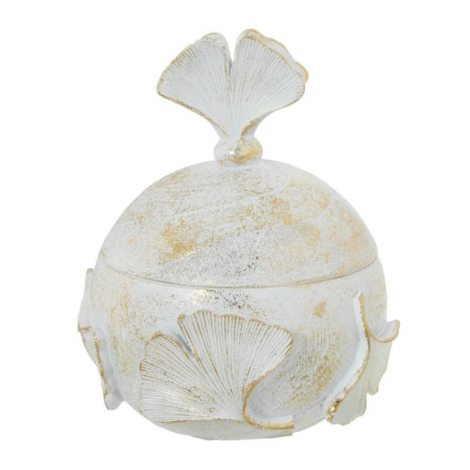 Joyero mesa blanco y dorado