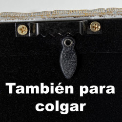 Portafotos mesesina blanco y dorado