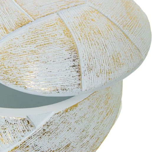 Joyero mesa blanco y dorado