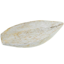 Centro mesa blanco y dorado