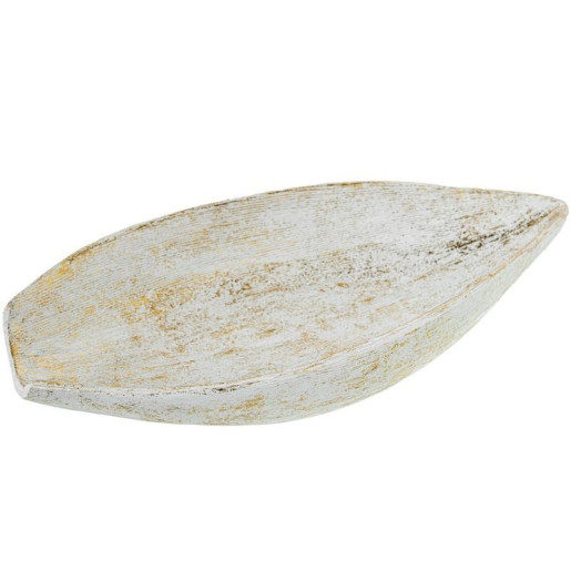 Centro mesa blanco y dorado