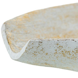 Centro mesa blanco y dorado