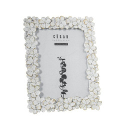 Portafotos mesesina blanco y dorado